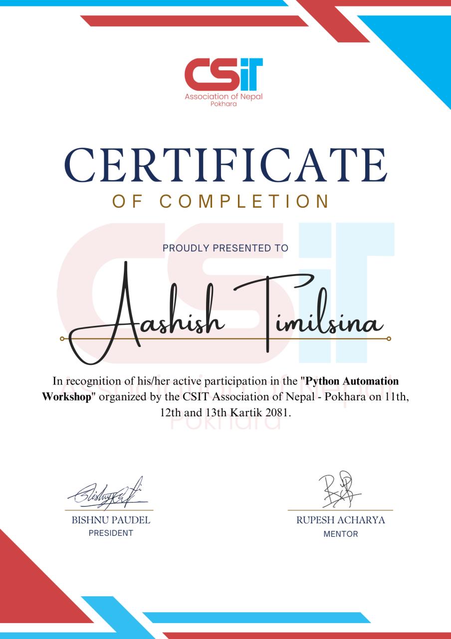 Python Automation Certificate